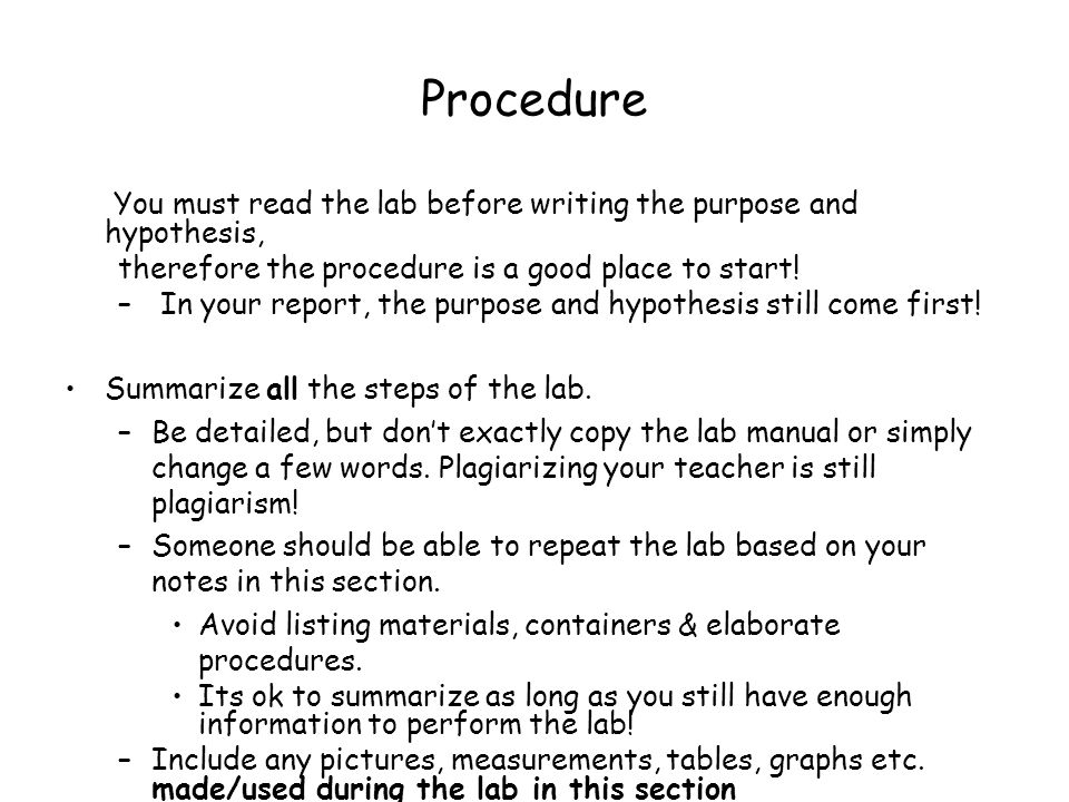 how do you write a lab report for biology Your teacher has asked you to write a lab report that focuses on one or more sections of the standard lab report this webpage is designed to help you write that report. how do you write a lab report for biology Your teacher has asked you to write a lab report that focuses on one or more sections of the standard lab report this webpage is designed to help you write that report.