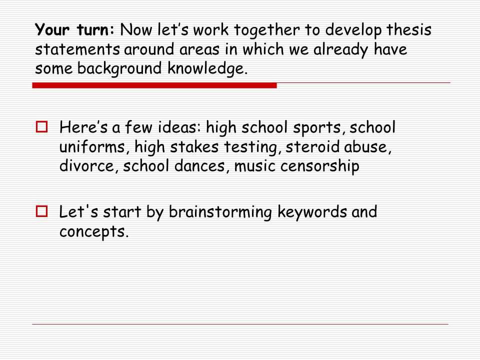 What Is A Thesis Statement
