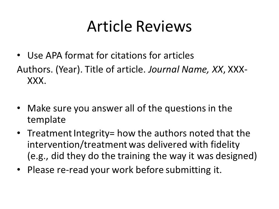 What are some tips for writing an article review in APA style?