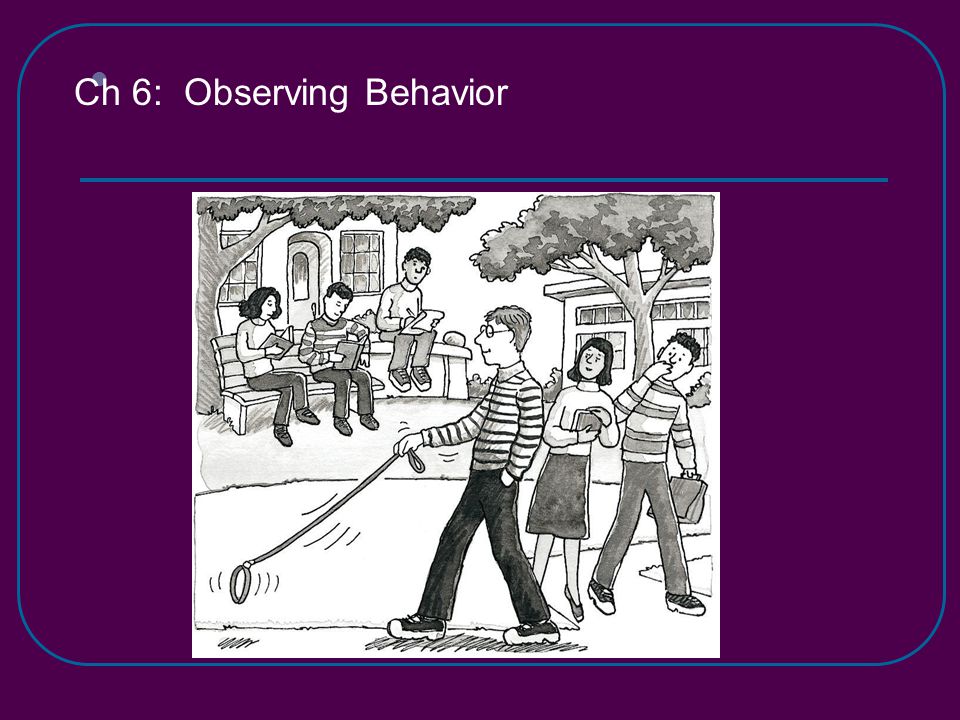 Ch 6: Observing Behavior
