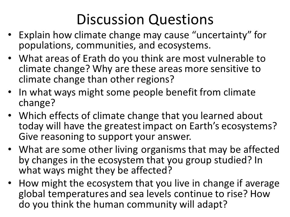 Global warming essay question