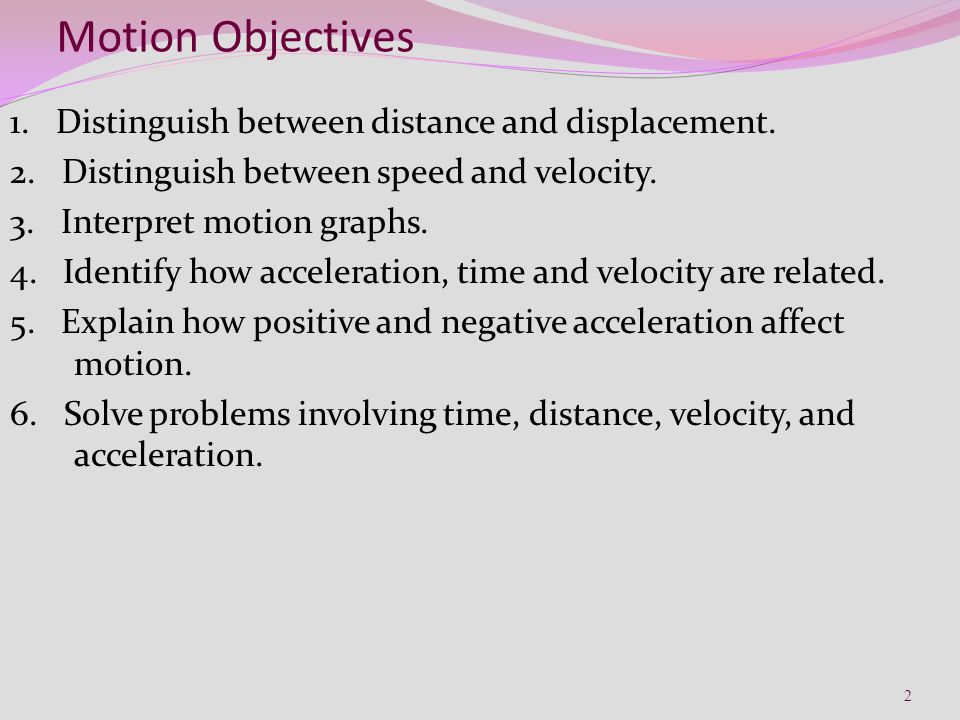 Worksheets Displacement Vs Distance Worksheet Answer Key chapter 2 physical science 1 motion objectives distinguish between distance and displacement speed and