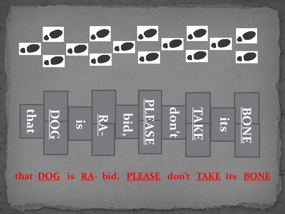 that DOG is RA- bid, PLEASE don’t TAKE its BONE that DOG is RA- bid, PLEASE don’t TAKE its BONE