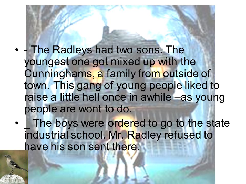 - The Radleys had two sons.