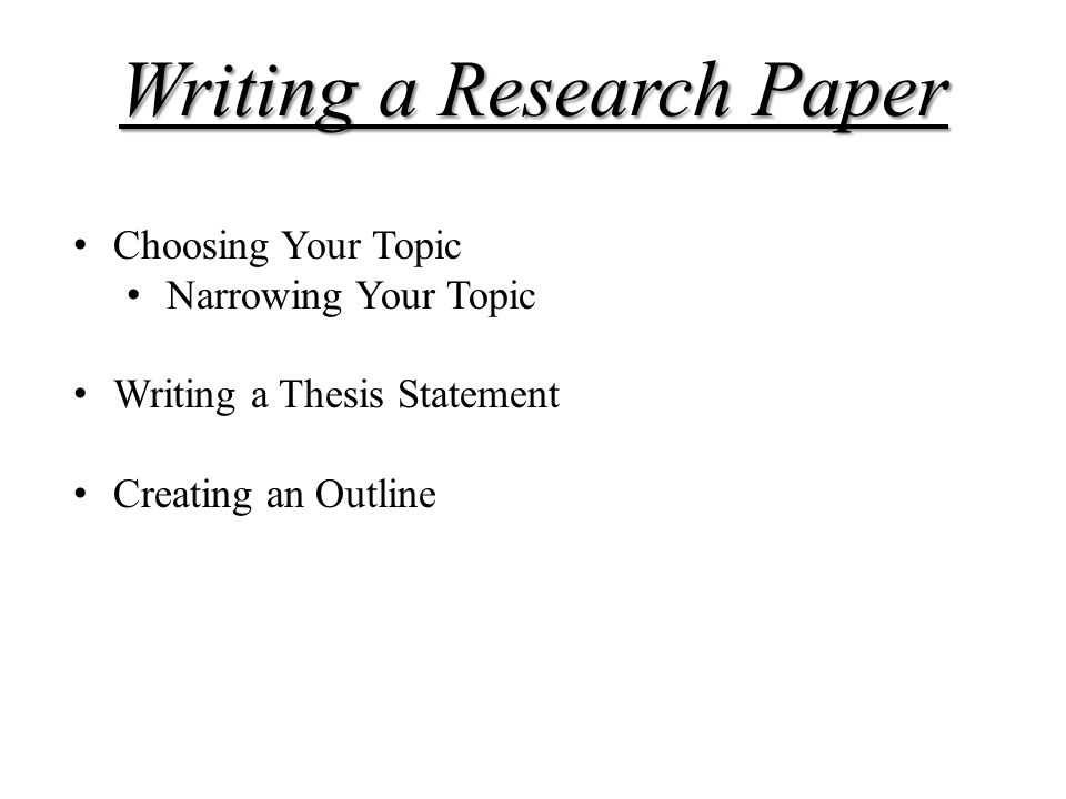 How to write an abstract for a research paper
