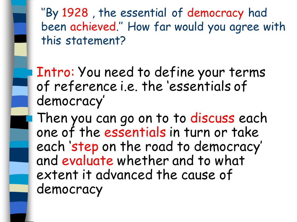 Essays On Democracy