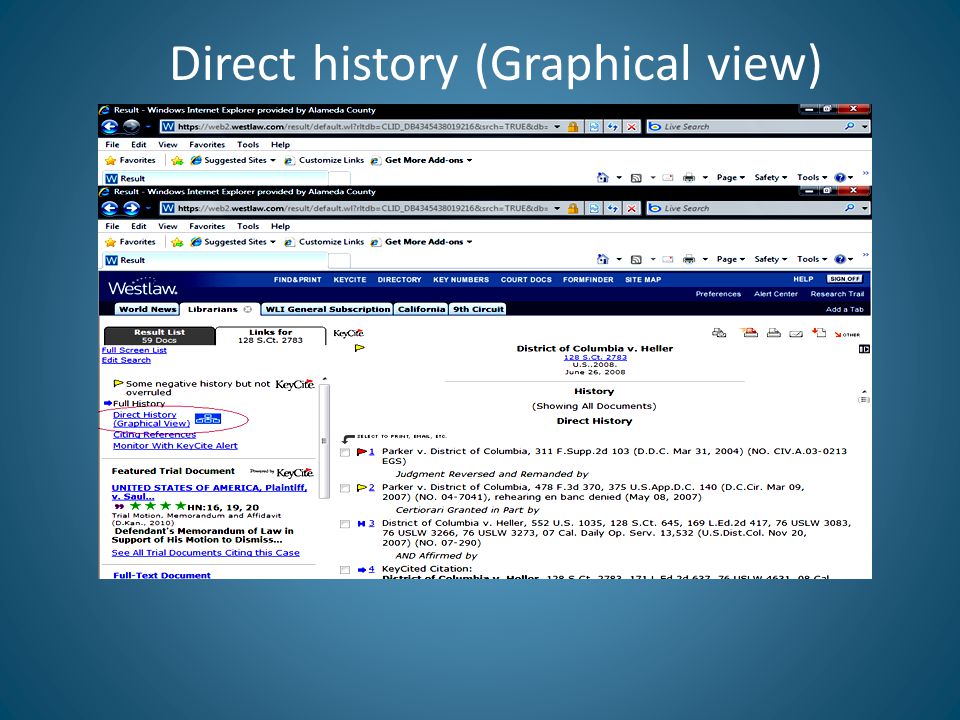 Direct history (Graphical view)