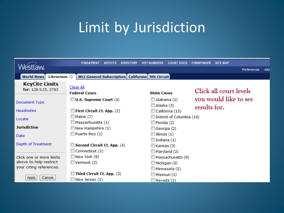 Limit by Jurisdiction