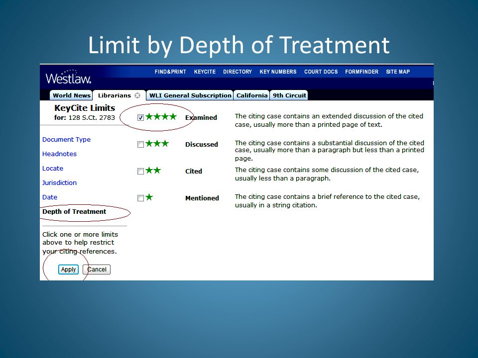 Limit by Depth of Treatment
