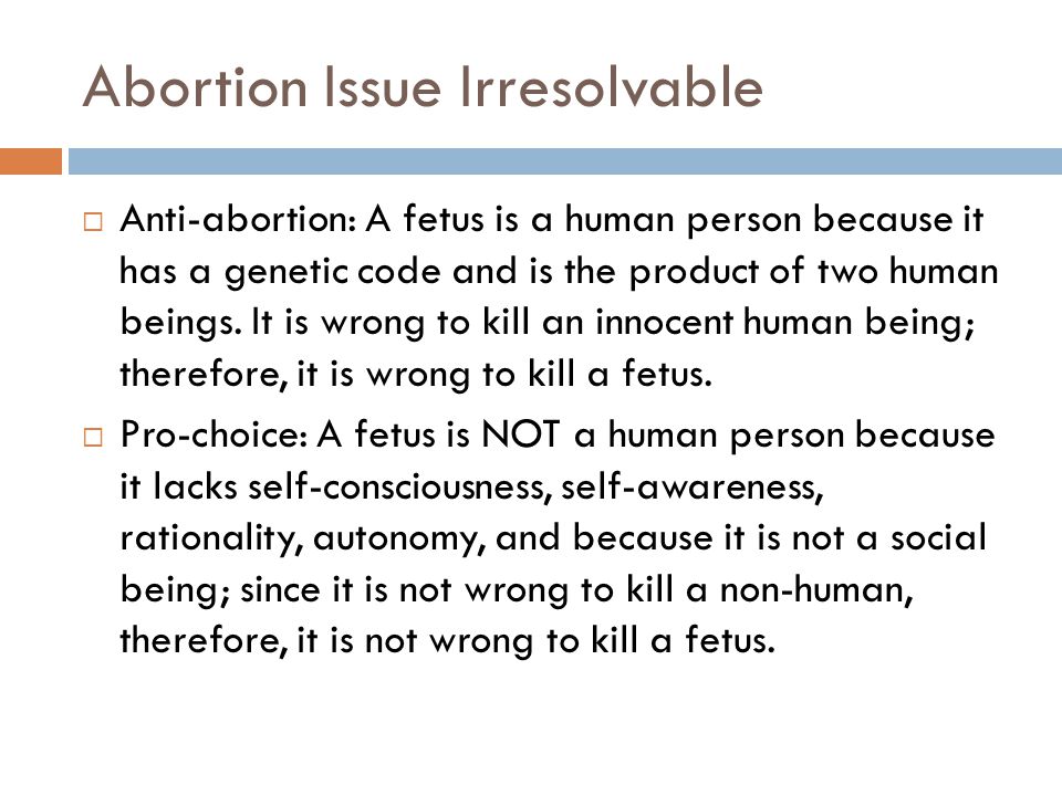 Reasons why abortion is wrong essay
