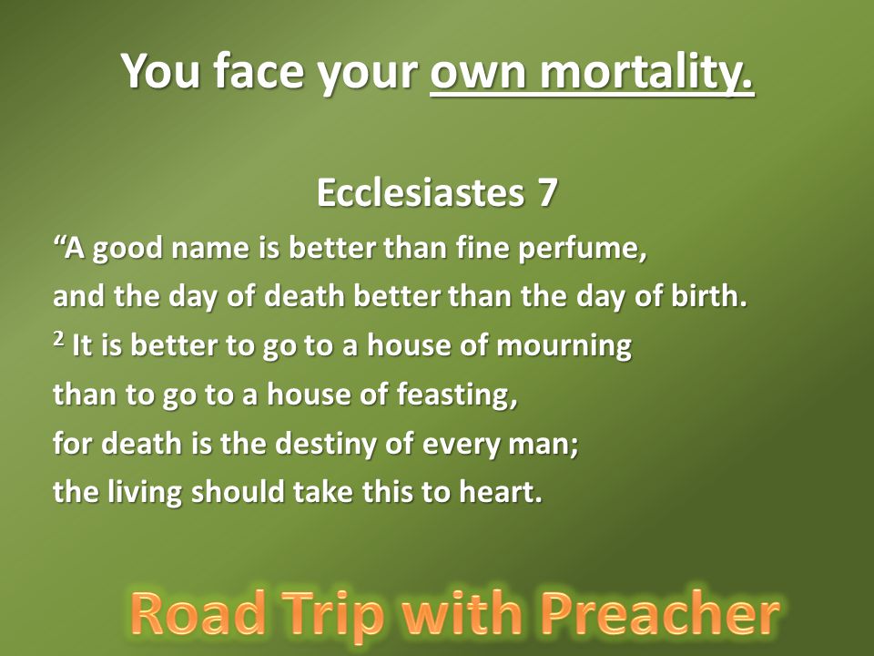 Image result for ecclesiastes on death