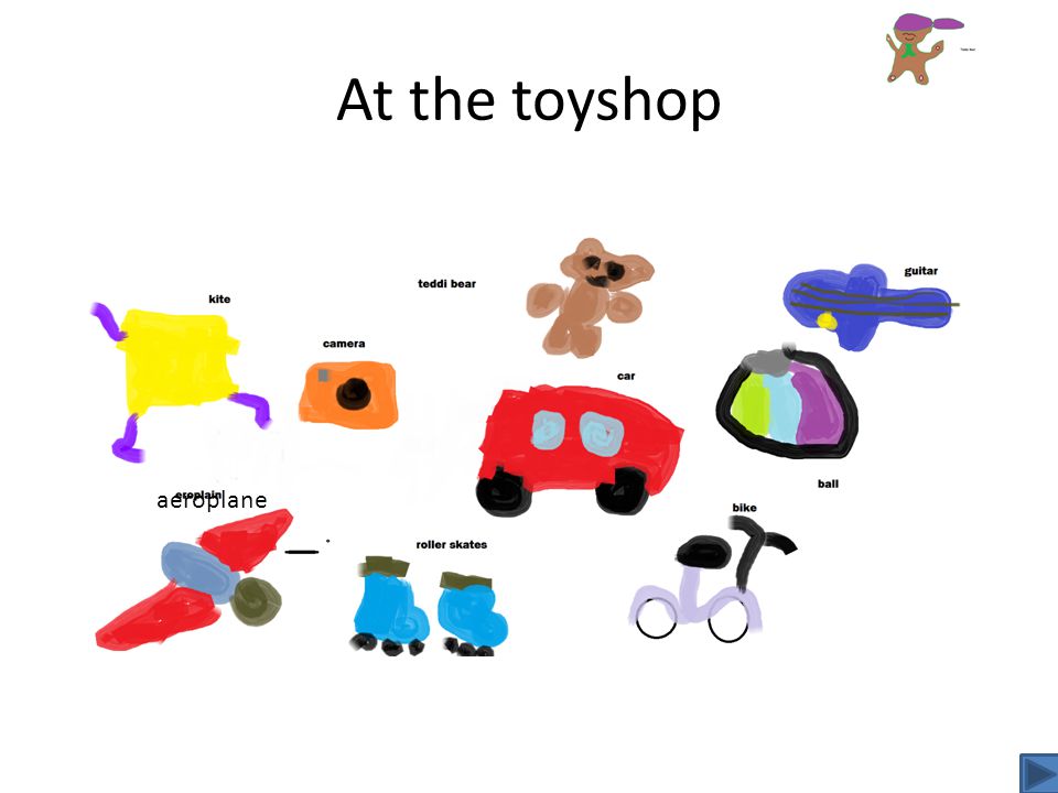 At the toyshop aeroplane
