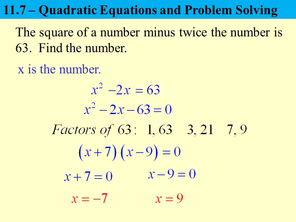 Solving Quadratic Problems