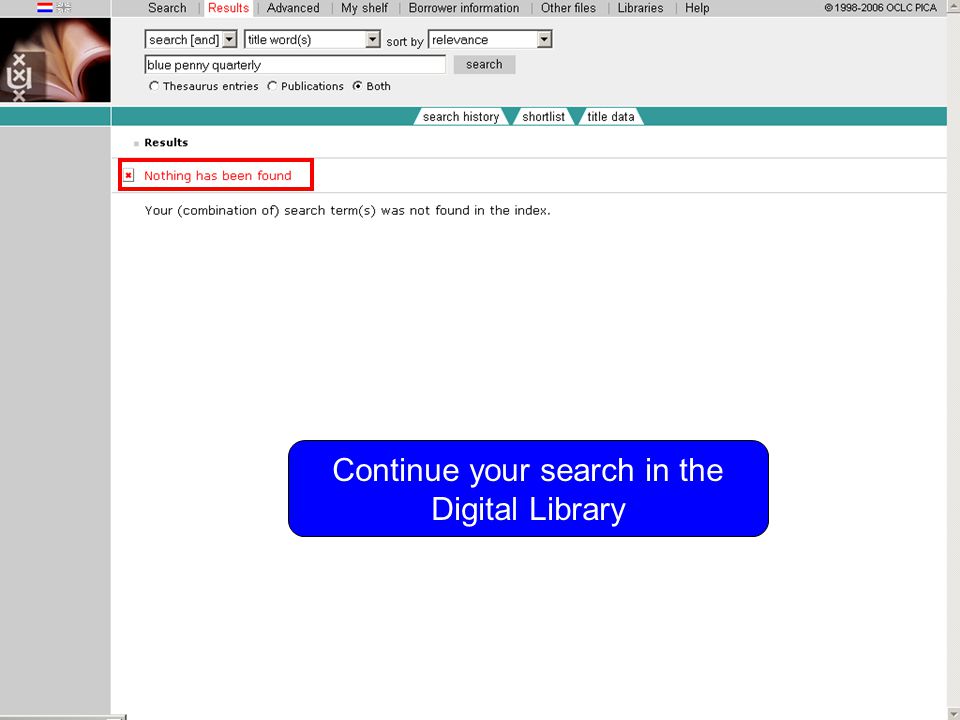 Continue your search in the Digital Library