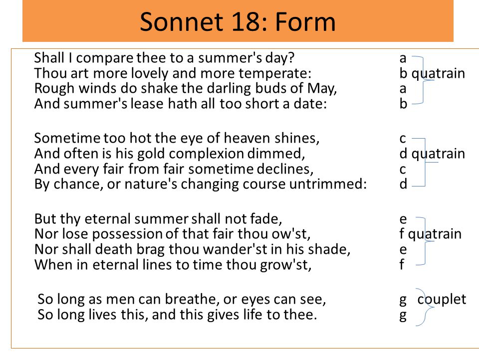 Essay on sonnet 18
