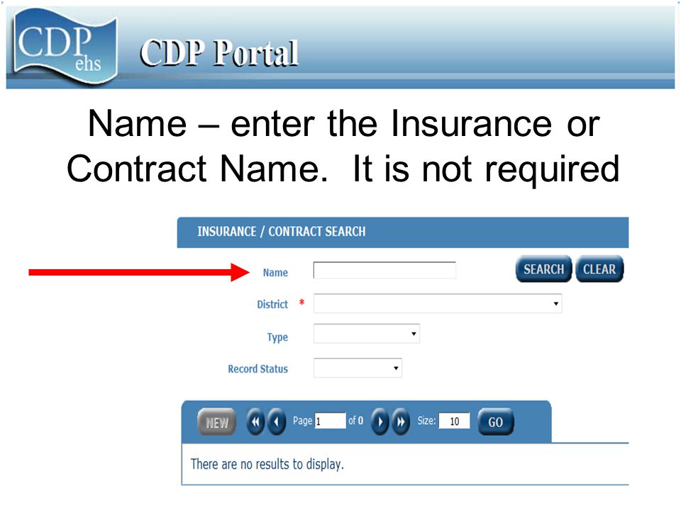 Name – enter the Insurance or Contract Name. It is not required
