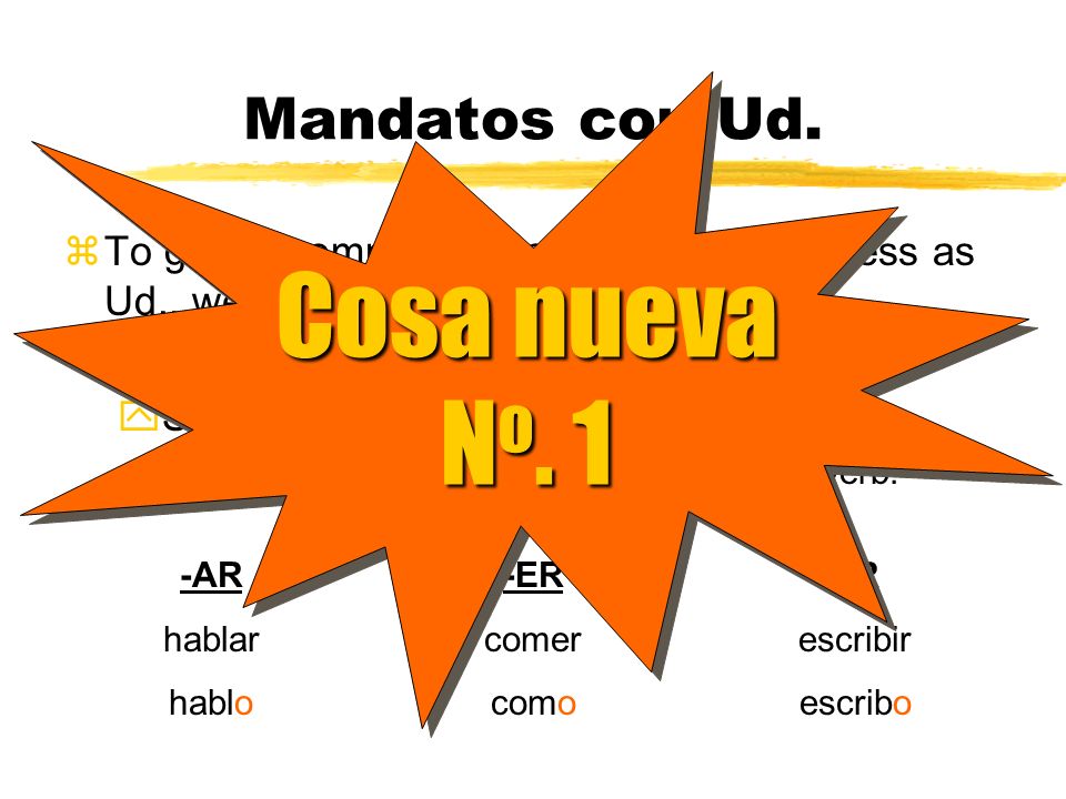 Mandatos negativos con (tú) Do you remember how to give a negative command to someone you address as tú.