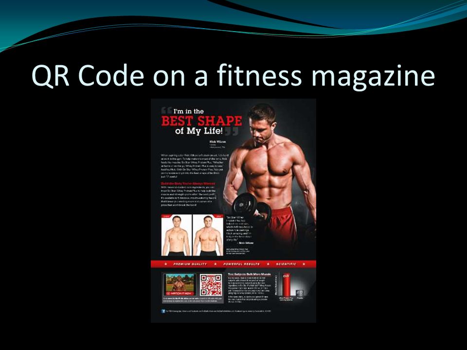 QR Code on a fitness magazine