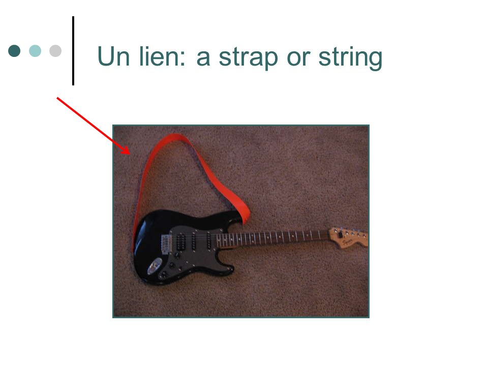 Un lien: a strap or string