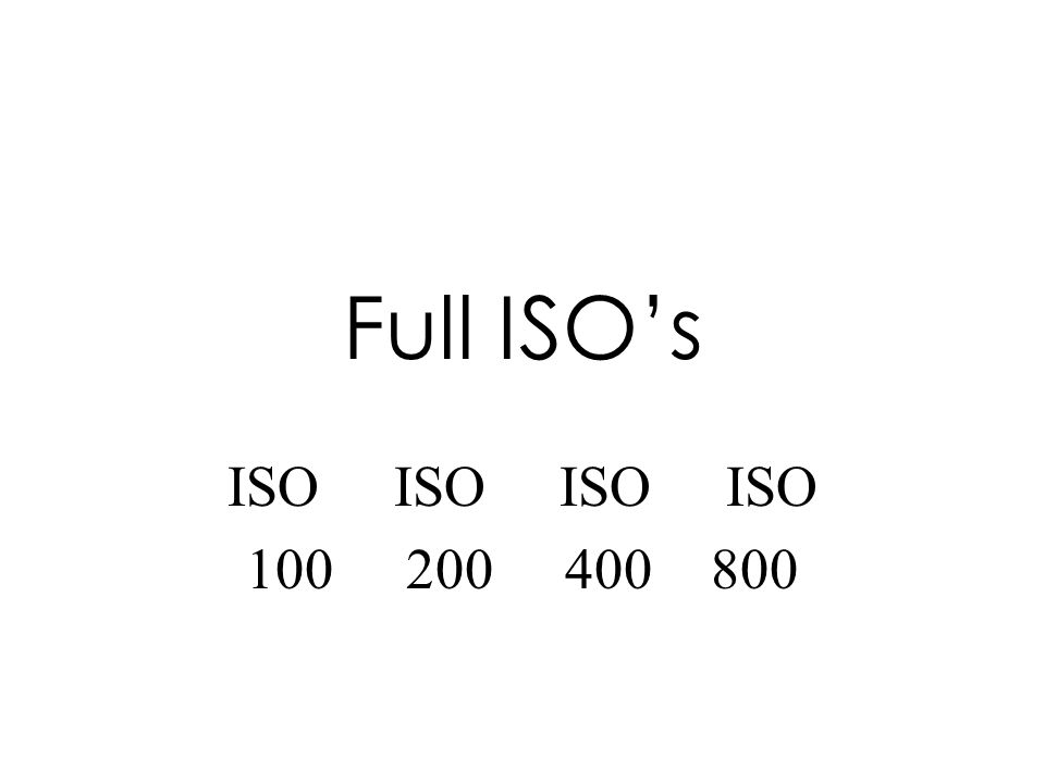 Full ISOs ISO ISO