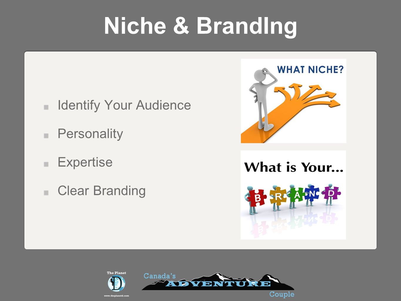 Niche & BrandIng Identify Your Audience Personality Expertise Clear Branding