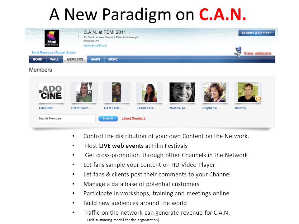 A New Paradigm on C.A.N. Control the distribution of your own Content on the Network.