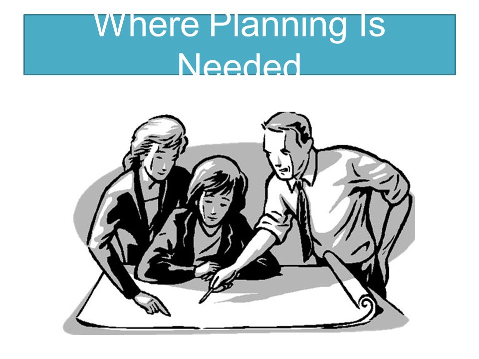 Where Planning Is Needed
