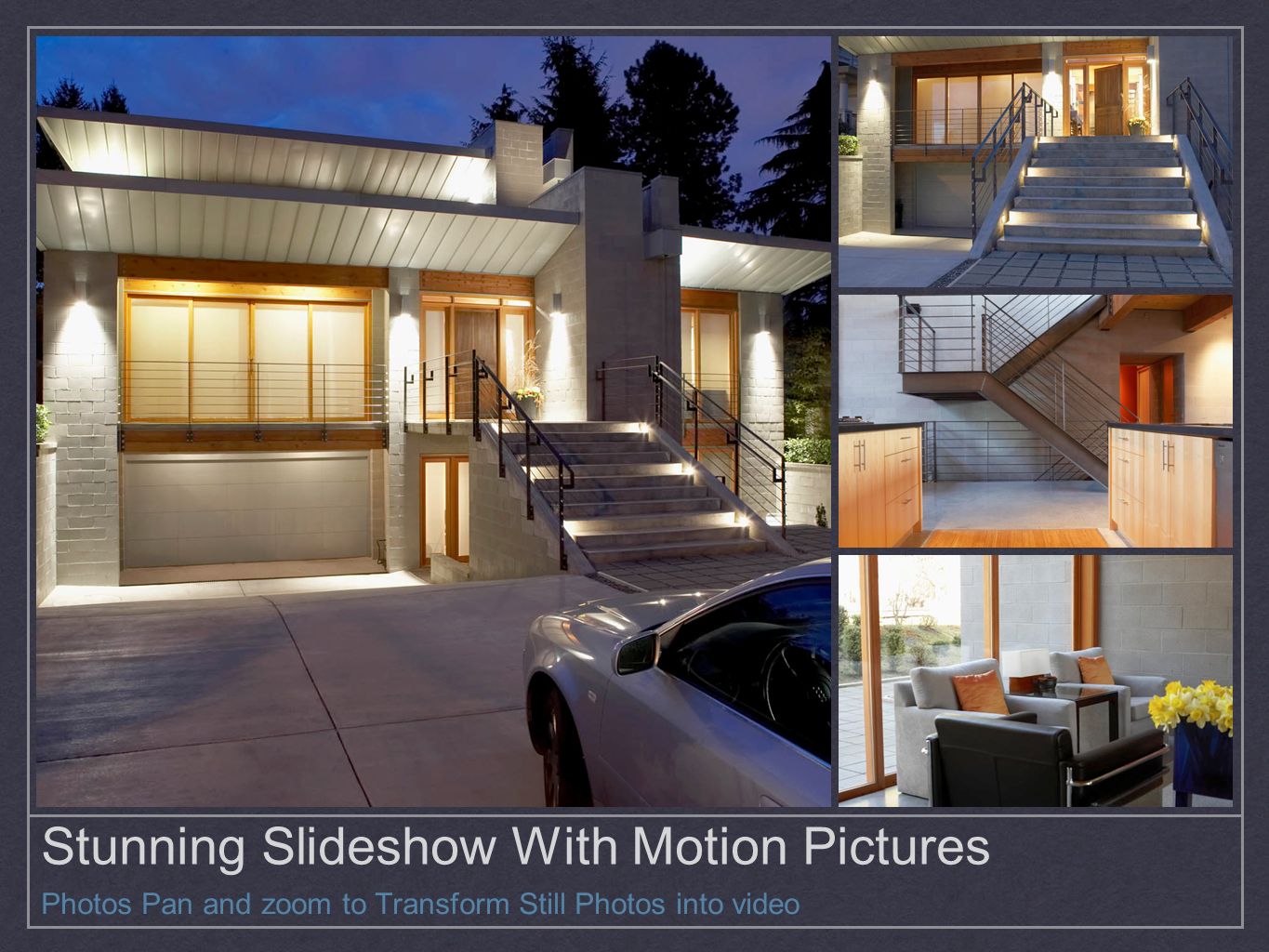 Stunning Slideshow With Motion Pictures Photos Pan and zoom to Transform Still Photos into video