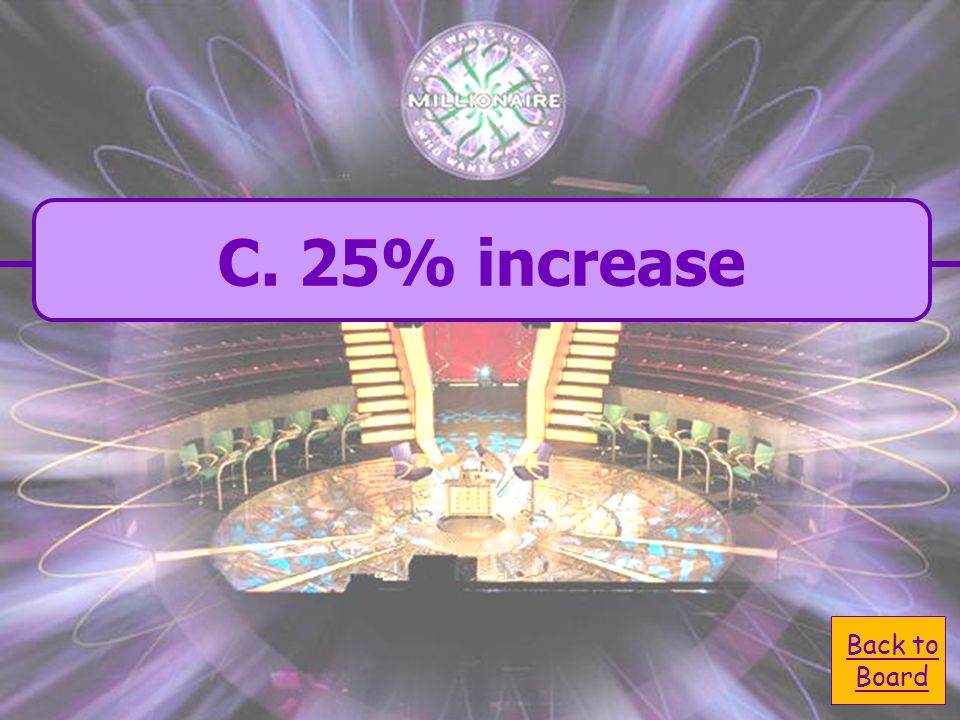 A. 20% decrease C. 25% increase B. 25% decrease B.