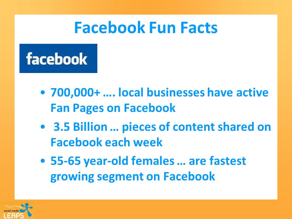 Facebook Fun Facts 700,000+ ….