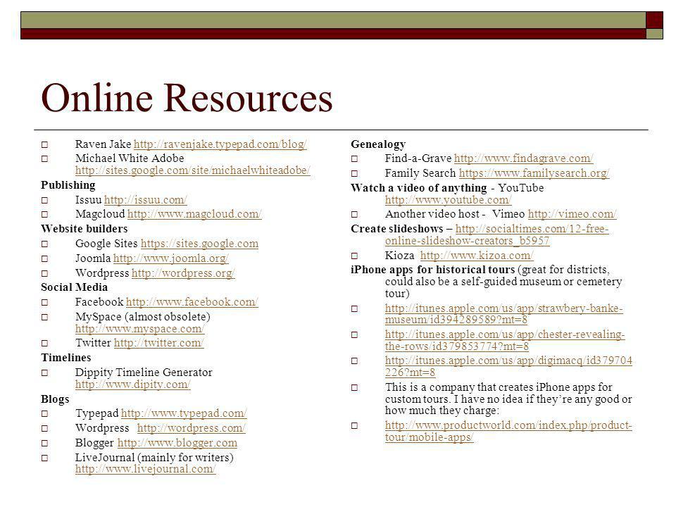 Tool Shed: Virtual Building Blocks for Historic Preservation Jane Pojawa - ppt download - 웹
