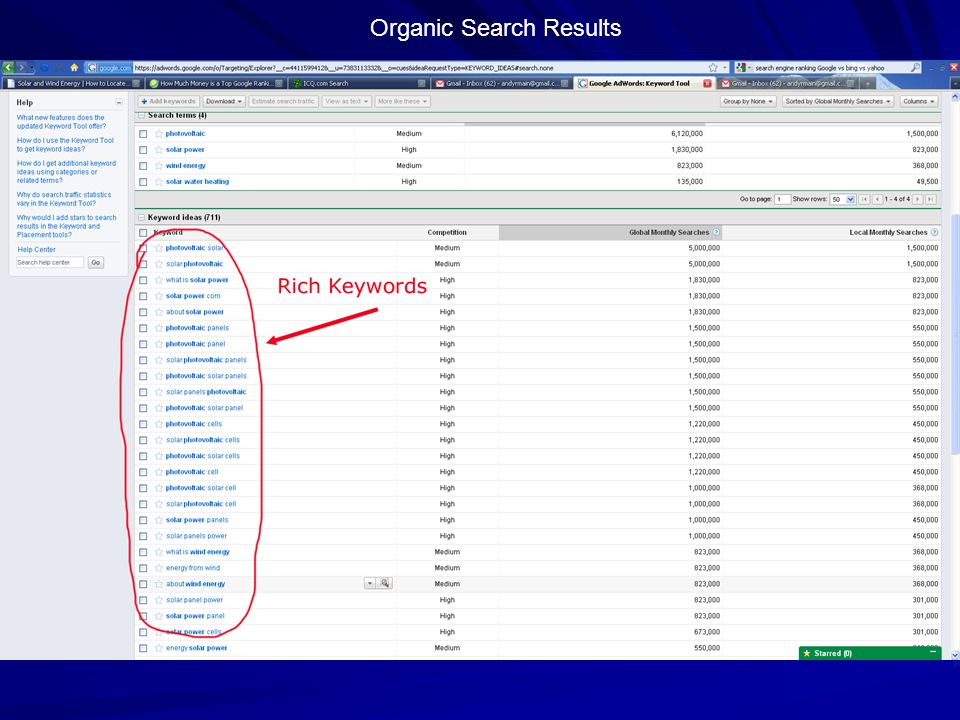 Organic Search Results