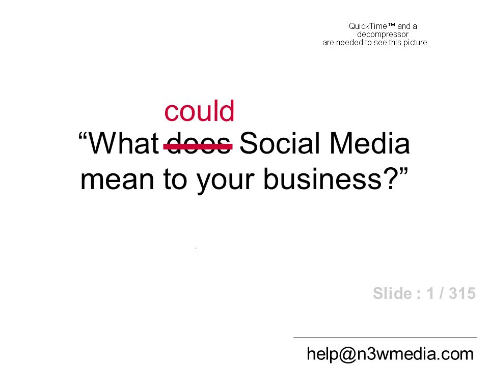 What does Social Media mean to your business could Slide : 1 / 315