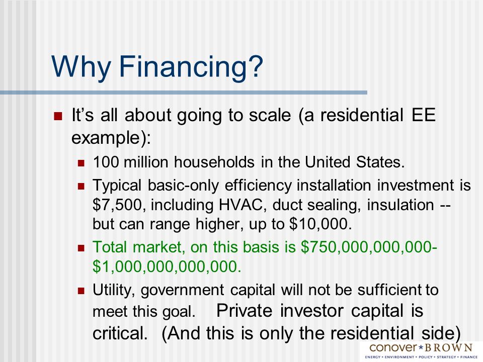 Why Financing.