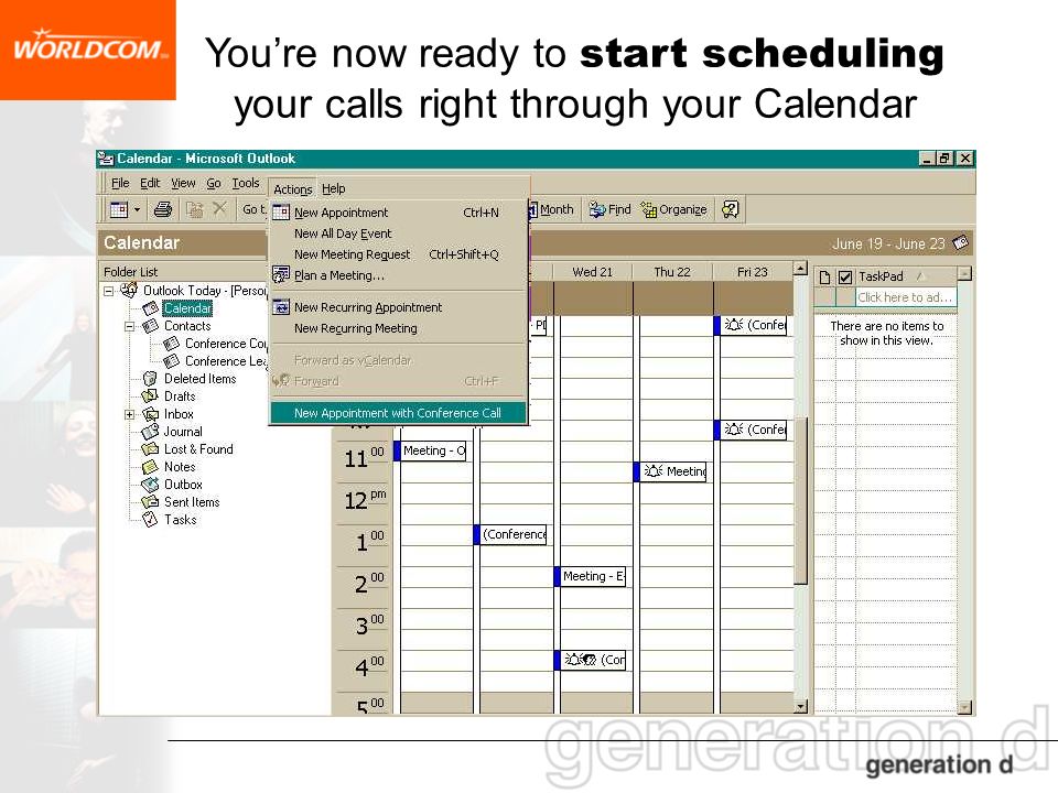 Youre now ready to start scheduling your calls right through your Calendar