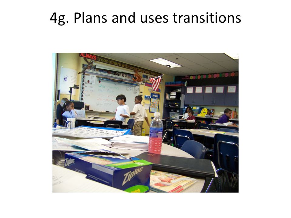 4g. Plans and uses transitions