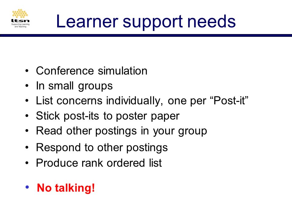 Learner support needs Imagine you have been asked to tutor a new online course You are a competent subject expert but have not been involved in developing the course What are your greatest concerns