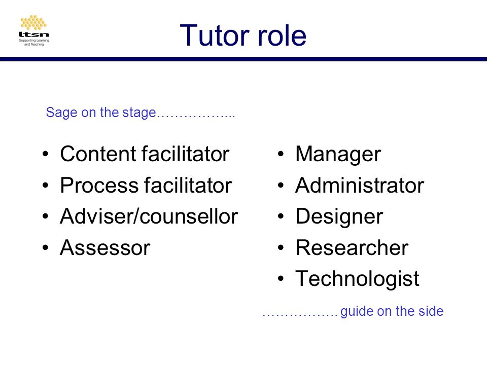 Tutor concerns Changed role Workload Group size Activities Assessment