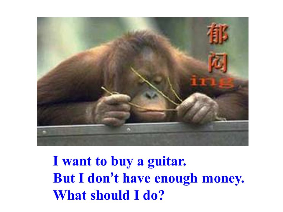 I want to buy a guitar. But I don t have enough money. What should I do
