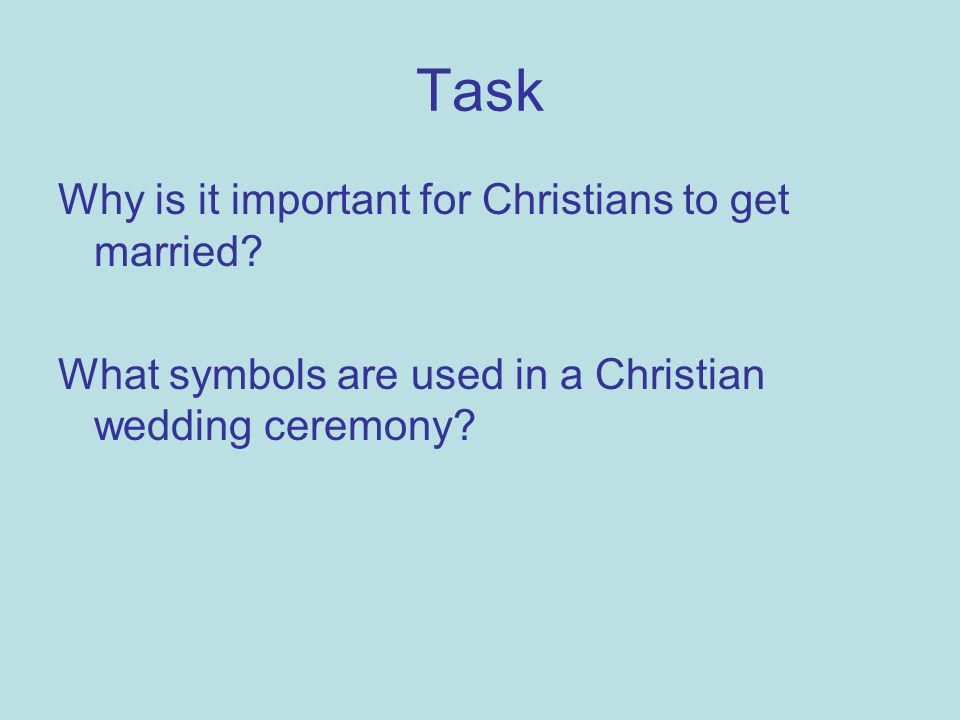 Task Why is it important for Christians to get married.