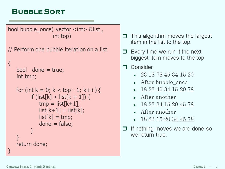 lecture computer science i