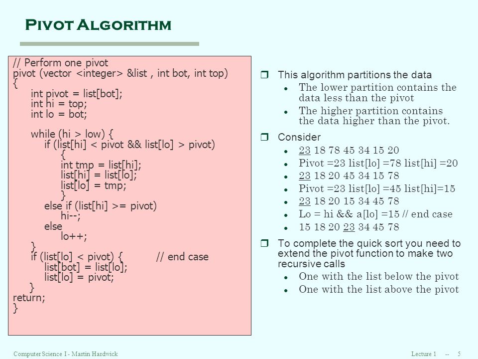 lecture computer science i