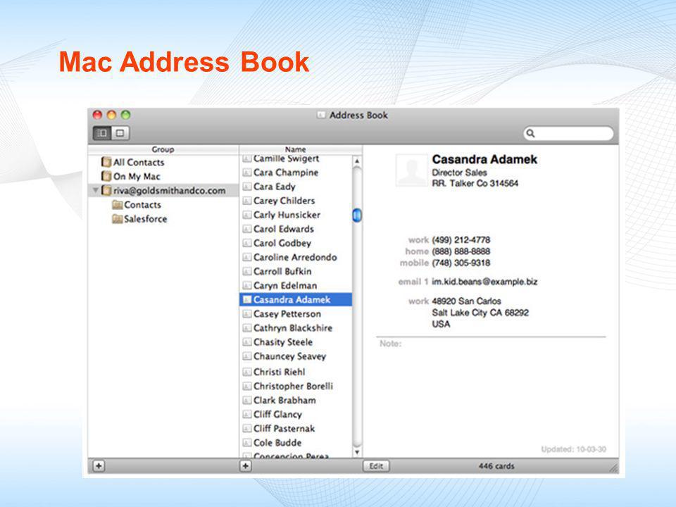 Mac Address Book