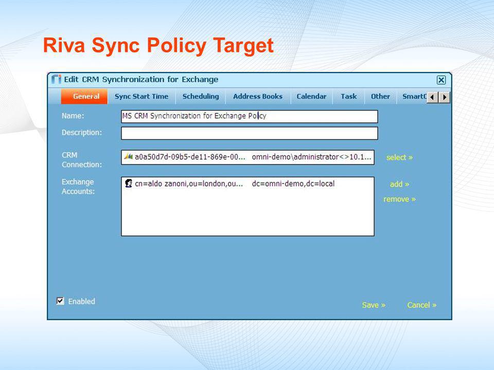 Riva Sync Policy Target