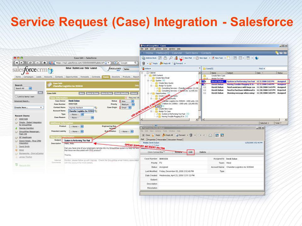 Service Request (Case) Integration - Salesforce