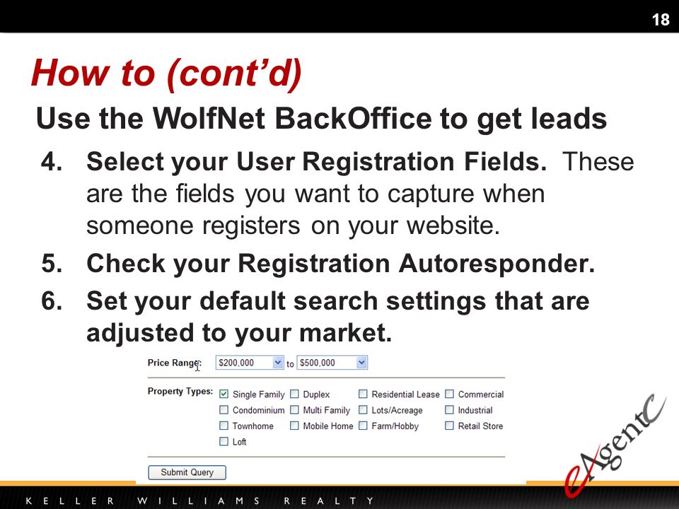 18 4.Select your User Registration Fields.
