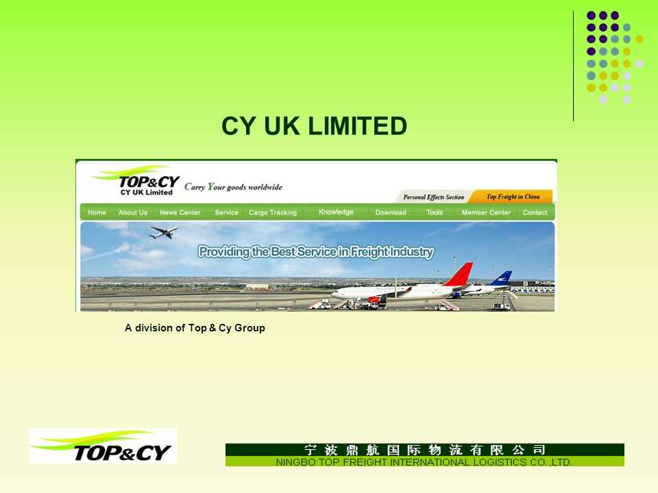 CY UK LIMITED A division of Top & Cy Group