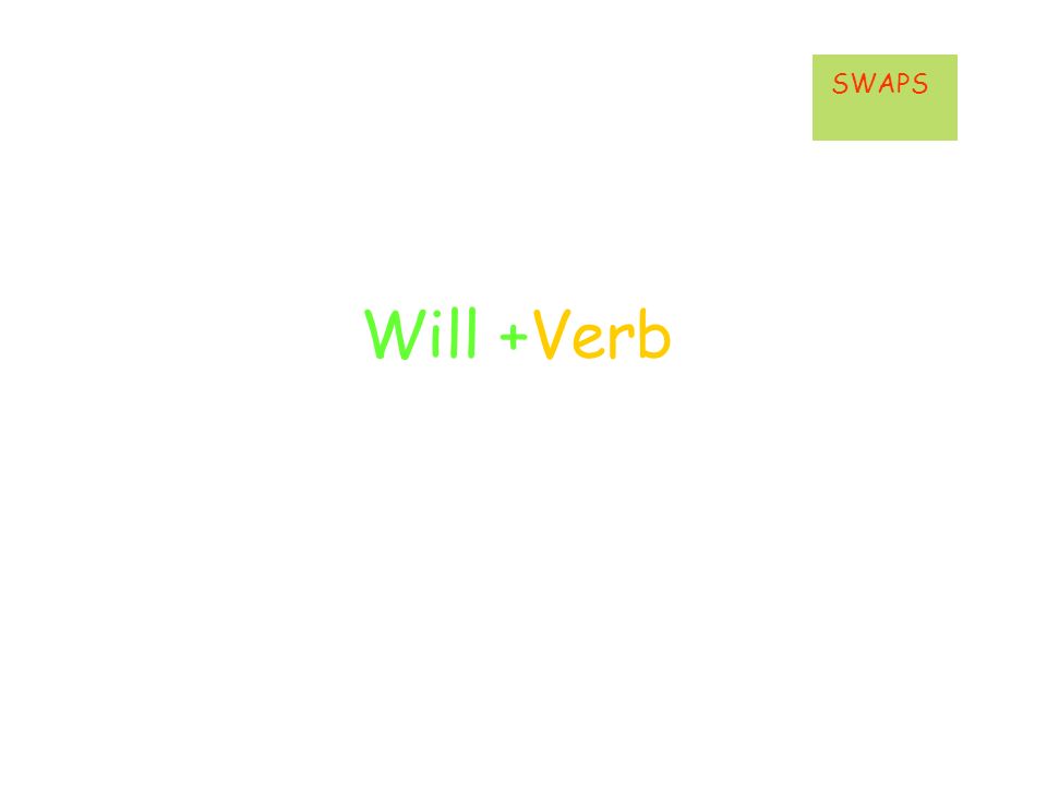 Will +Verb SWAPS