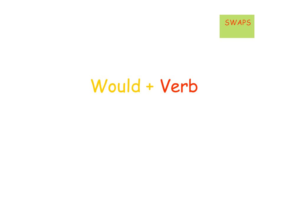 Would + Verb SWAPS