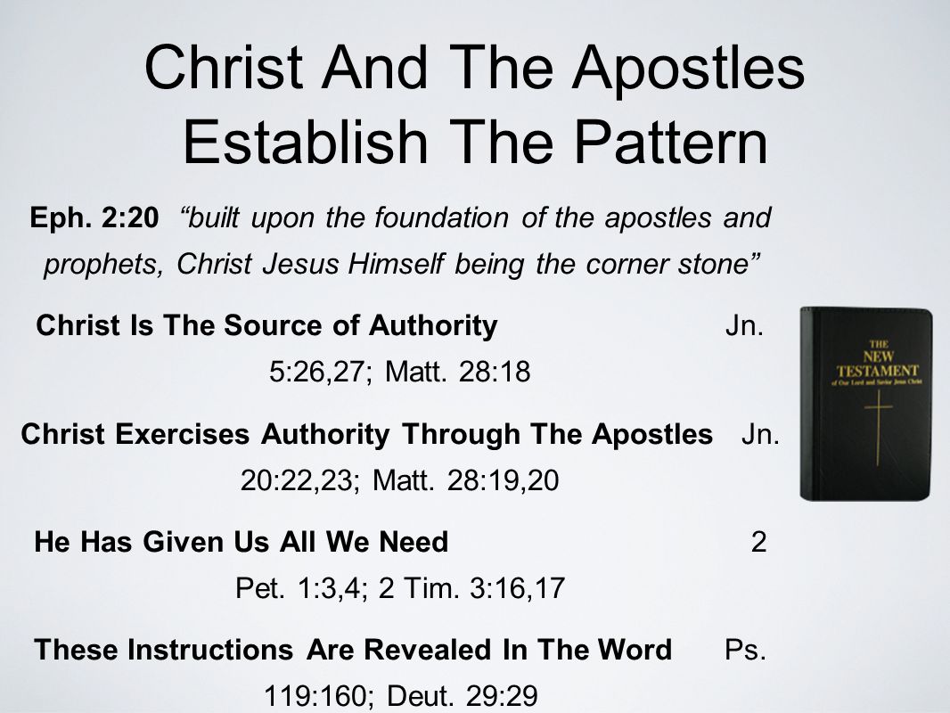Christ And The Apostles Establish The Pattern Eph.